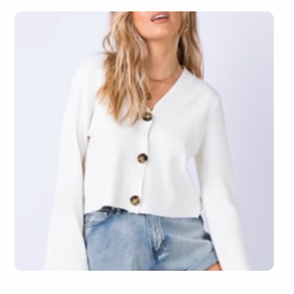 White Knit Cardigan